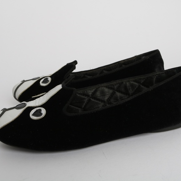 Marc by Marc Jacobs Short Black Sad Dog Slippers 6 - Picture 5 of 7